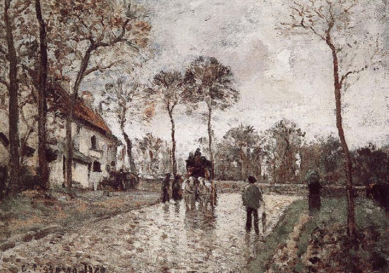 Camille Pissarro Road Vehe is peaceful the postal vehicle France oil painting art
